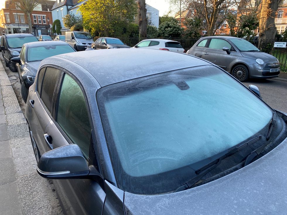 Car windscreen frost