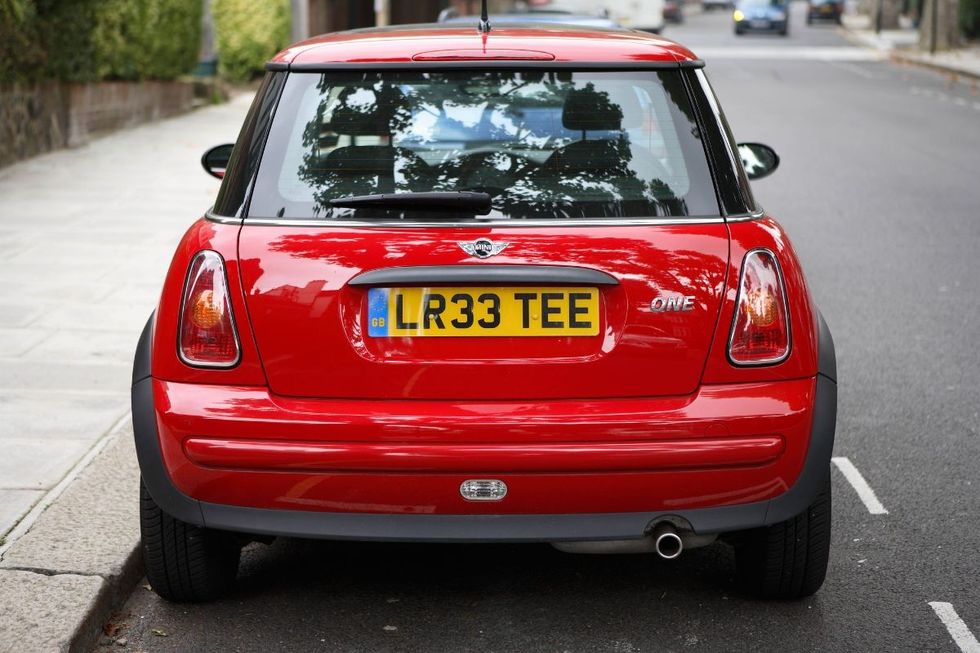 Car with number plate