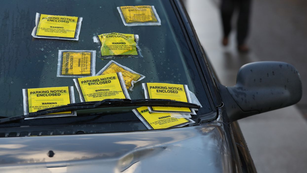 Car with parking fines on the windscreen