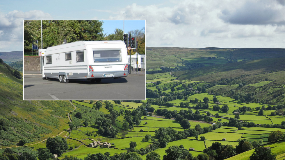 Caravan and Yorkshire Dales