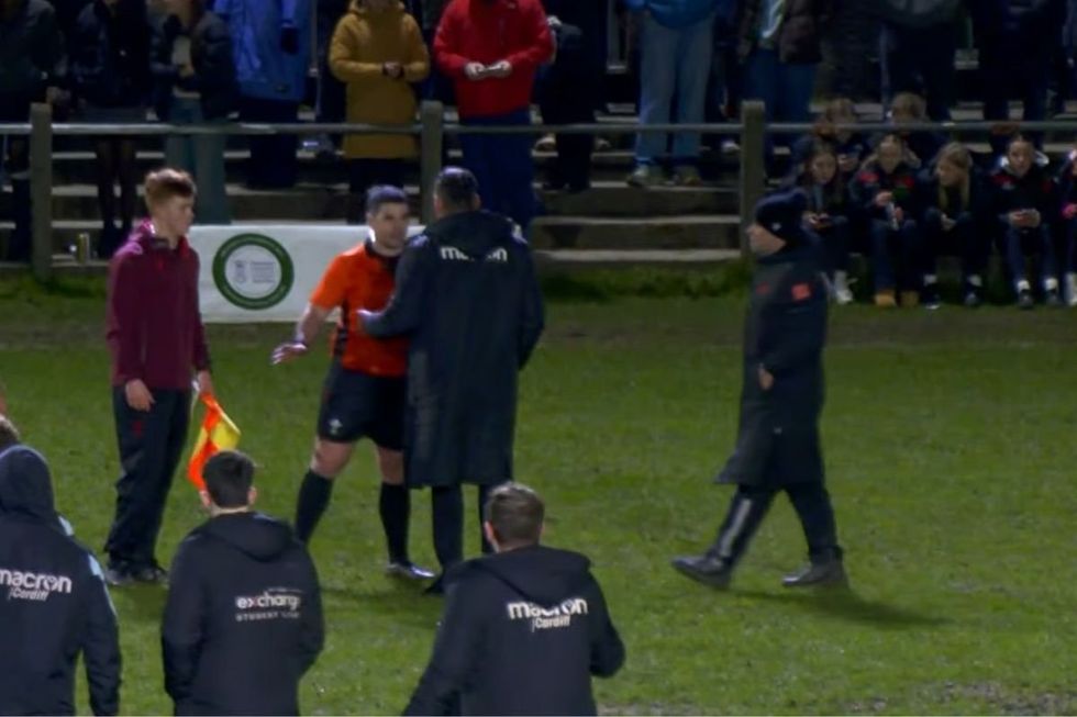 Cardiff University's head coach Chris Davies addressed the scenes at the end of the game