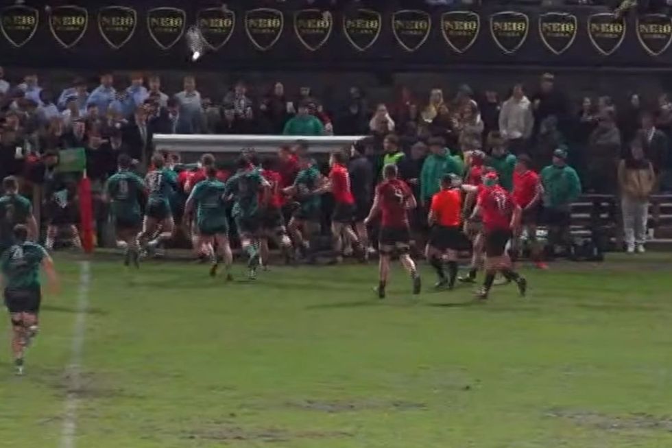 Cardiff University were leading rivals Swansea 29-18 with just seconds left on the clock