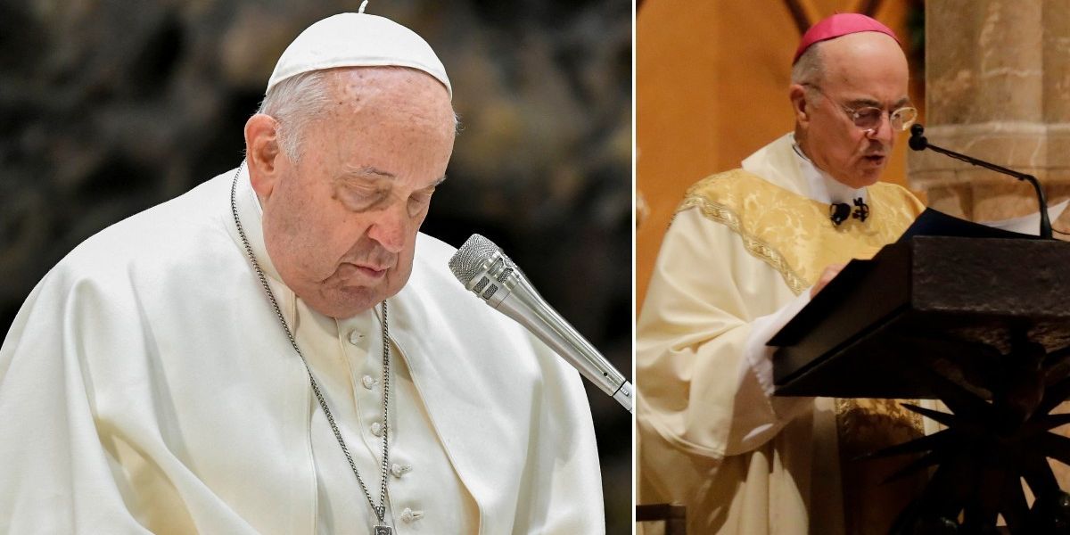 NextImg:Archbishop claims blessings for same-sex couples proves Pope Francis is 'servant of Satan'