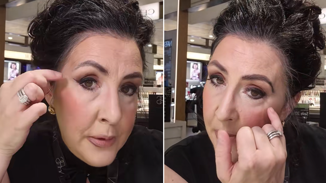 Carina showing the difference between her makeup 'do' and 'don't'