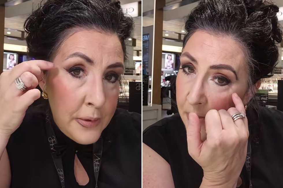 Carina showing the difference between her makeup 'do' and 'don't'