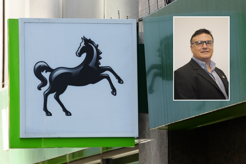 Carl Borg-Neal and a Lloyds logo
