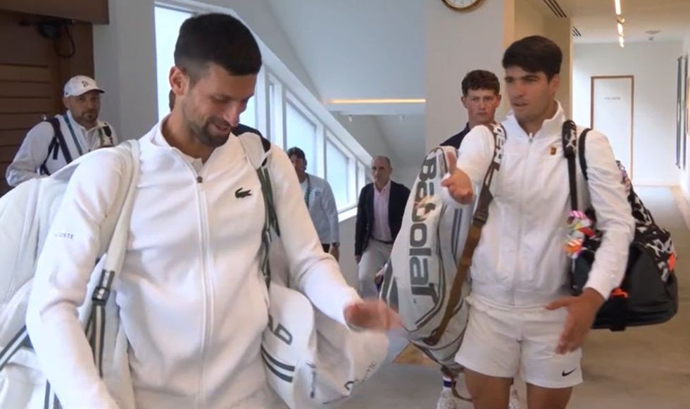 Carlos Alcaraz let Novak Djokovic walk ahead