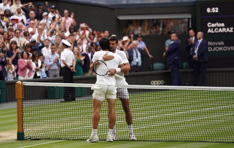 Carlos Alcaraz Novak Djokovic Wimbledon tennis