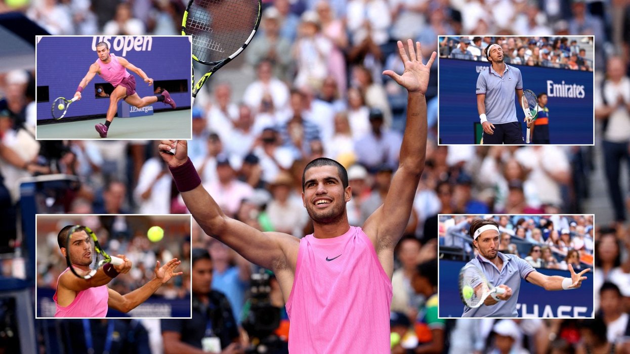 Carlos Alcaraz reacts after reaching astonishing milestone and performing insane trickshot at US Open
