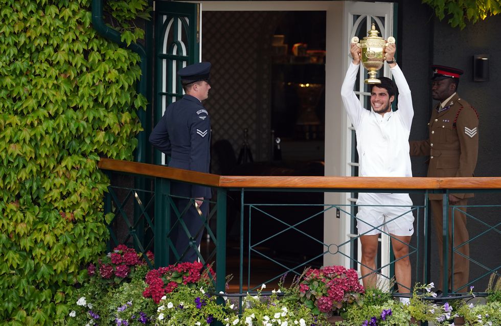 Carlos Alcaraz Wimbledon trophy