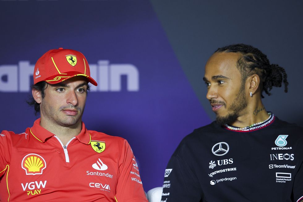Carlos Sainz and Lewis Hamilton