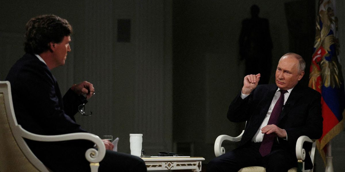 NextImg:Tucker Carlson mocked by Putin for lack of 'sharp’ questions in historic interview