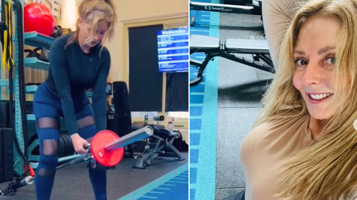 Carol Vorderman at gym