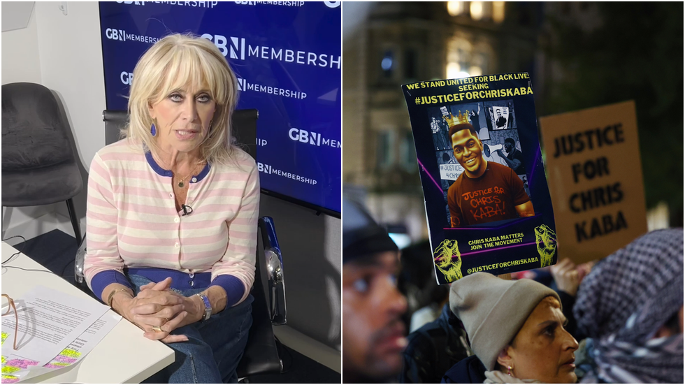 Carole Malone and protests outside Martyn Blake trial