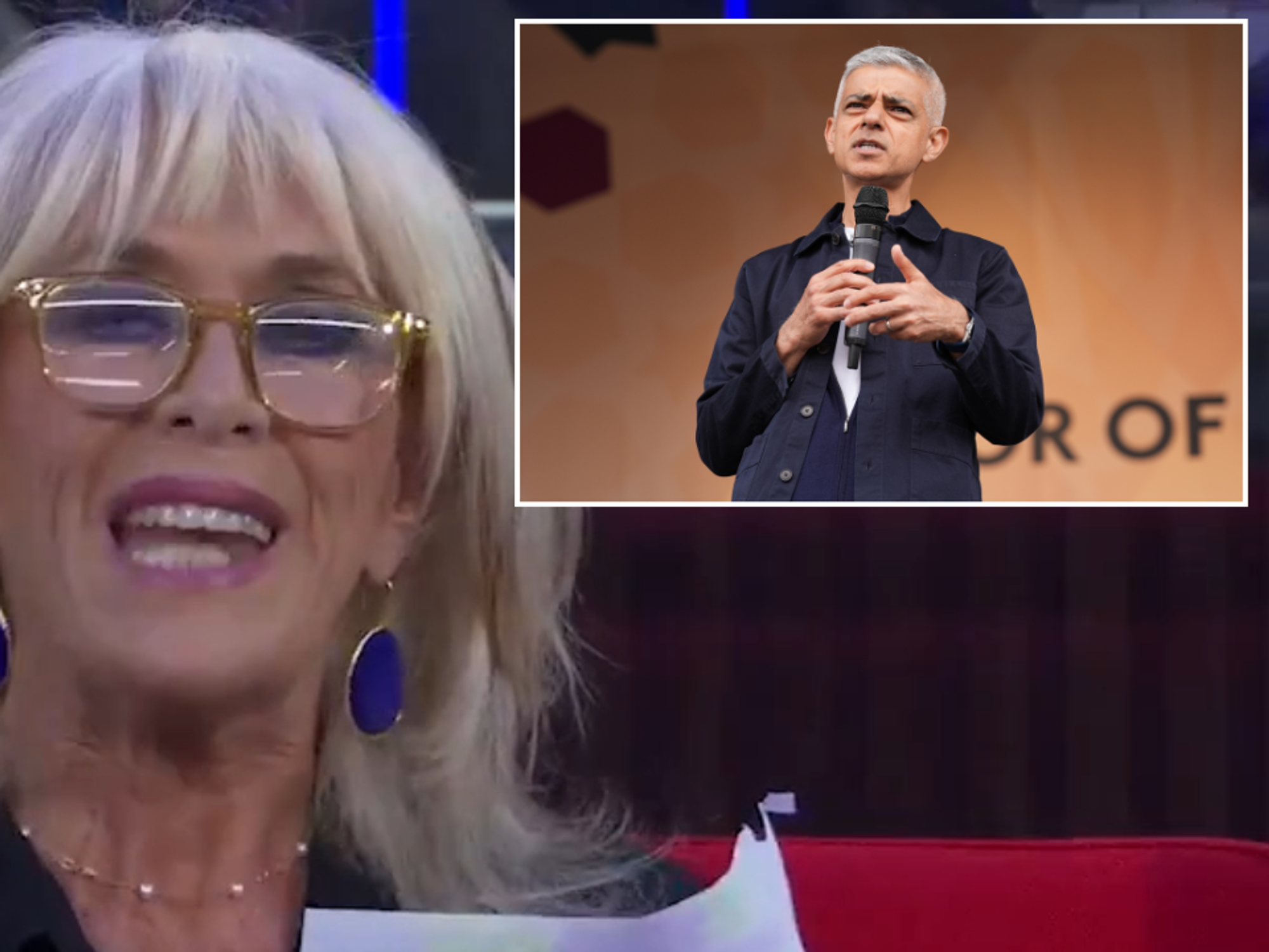 Carole Malone and Sadiq Khan