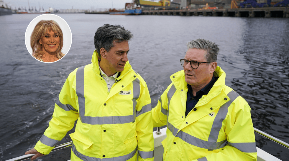 Carole Malone (left), Ed Miliband (middle), Keir Starmer (right)