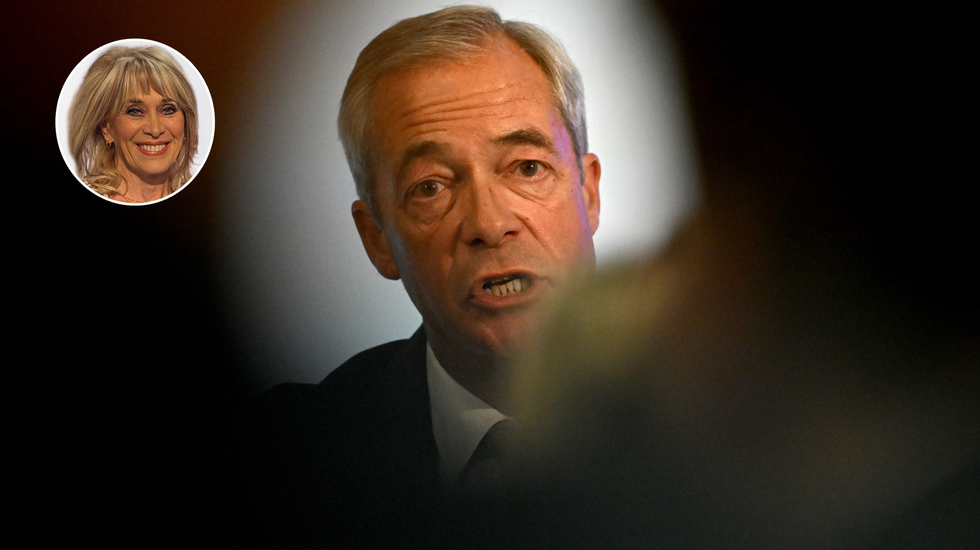 Carole Malone (left), Nigel Farage (right)