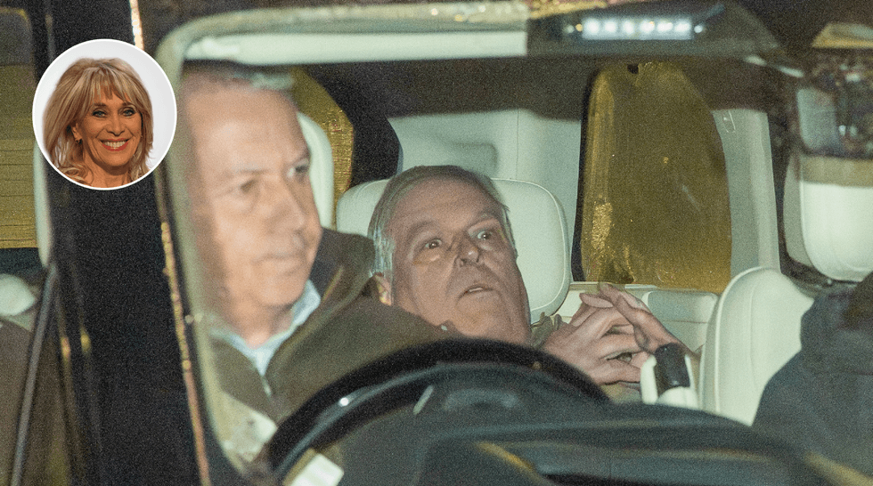 Carole Malone (left), Prince Andrew (right)