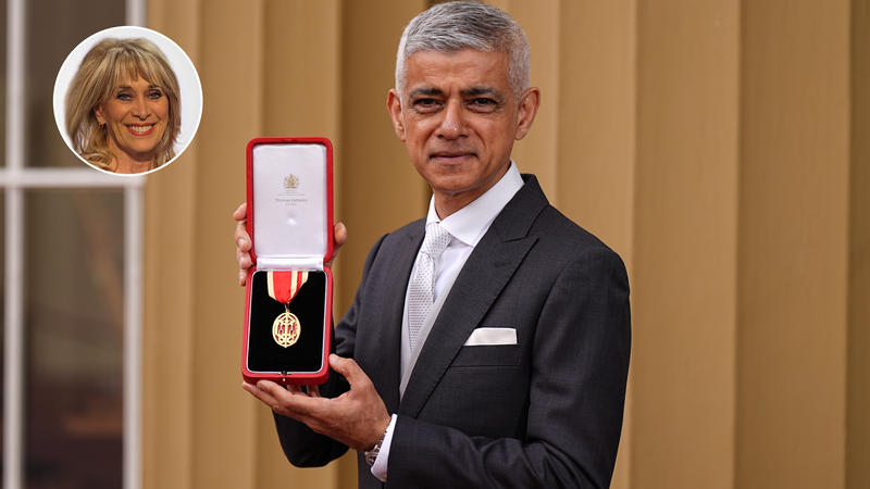 Carole Malone (left), Sadiq Khan (right)