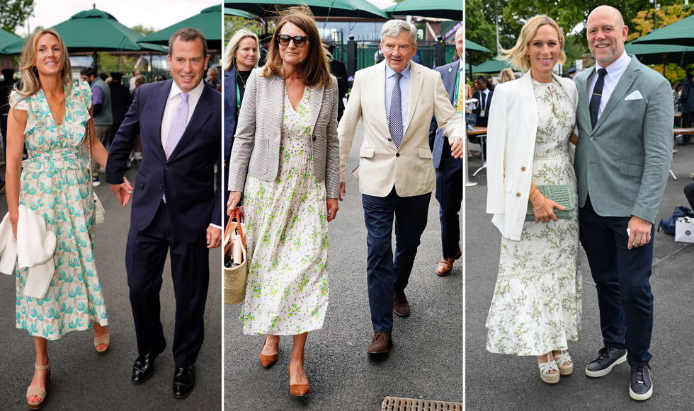 Carole Middleton, Zara Tindall and Harriet Sperling