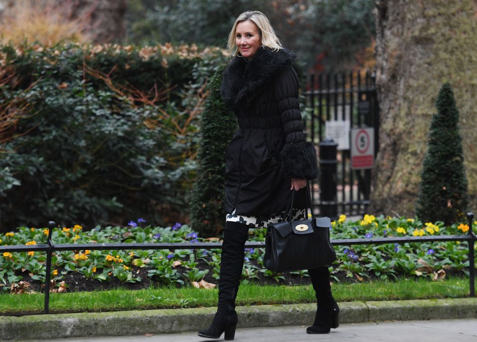 Caroline Dinenage MP arriving in Downing Street, London