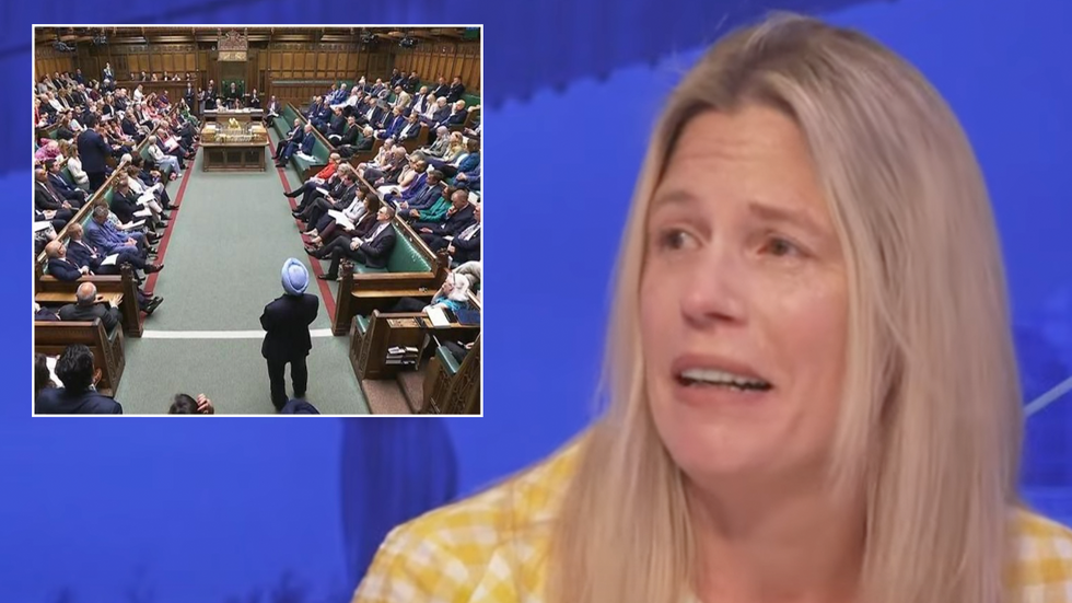 Caroline Farrow with an inset image of MPs debating the Assisted Dying Bill