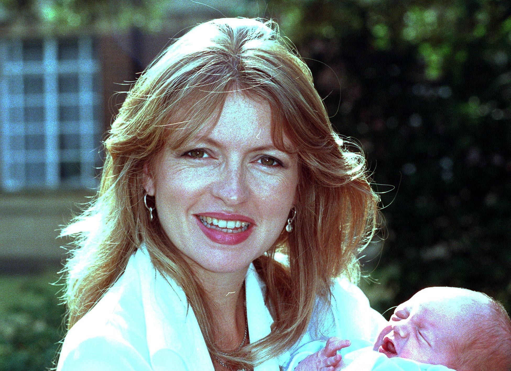 Caron Keating holding her son Charlie