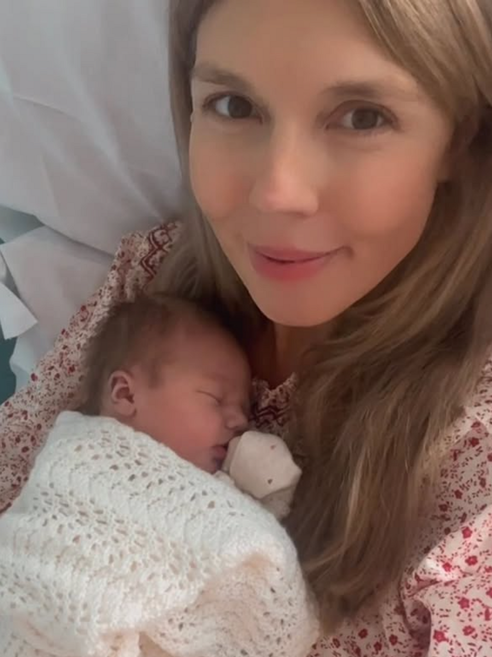 Carrie and newborn baby
