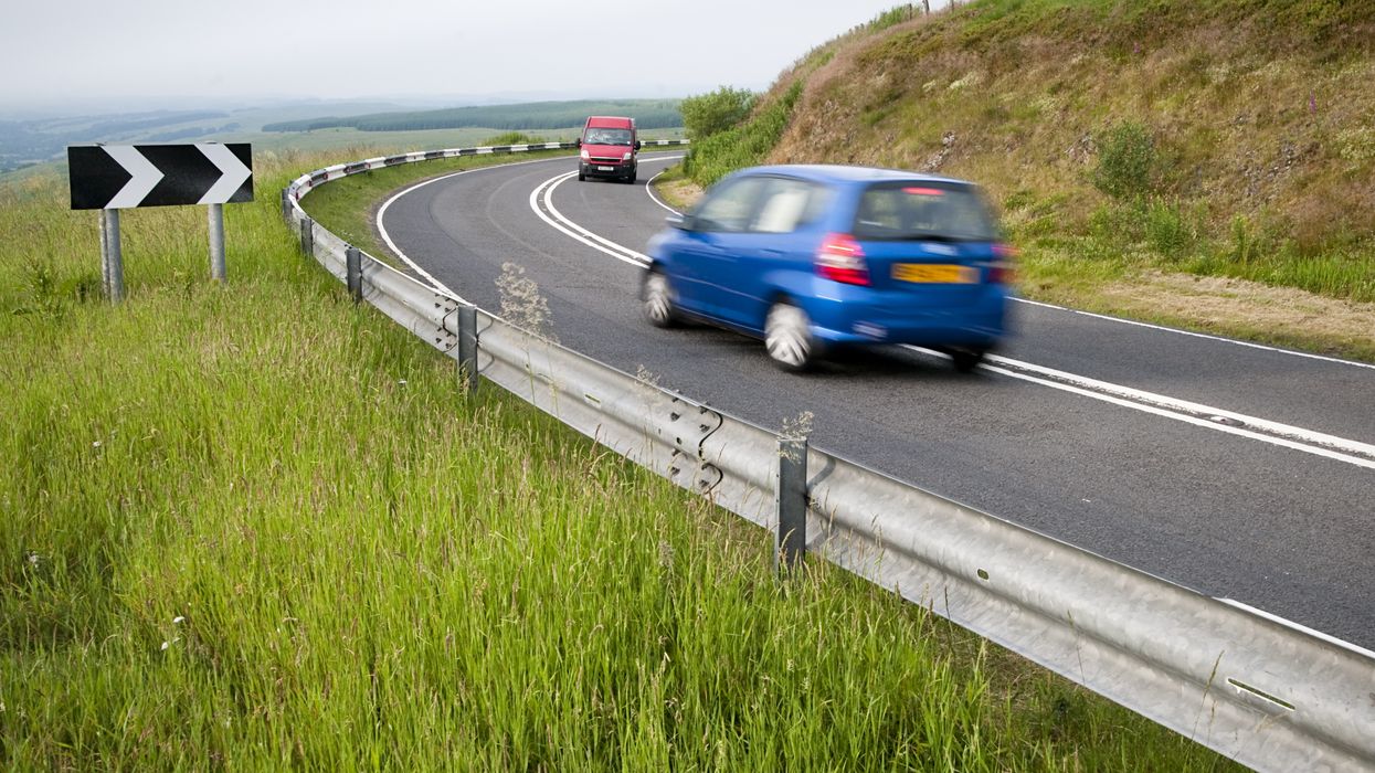 Cars driving on rural road