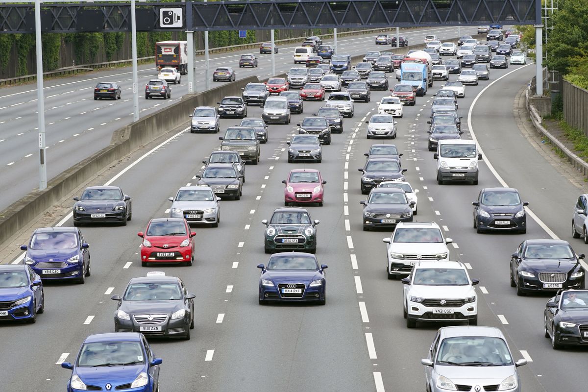Cars driving on the motorway