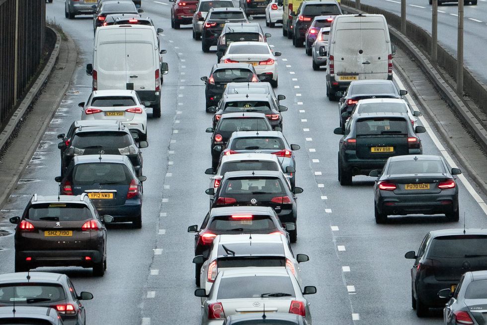 Cars driving on the motorway.
