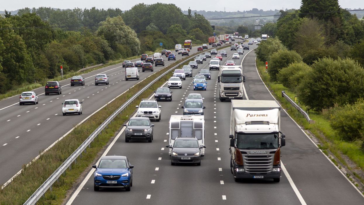 Cars driving on the motorway