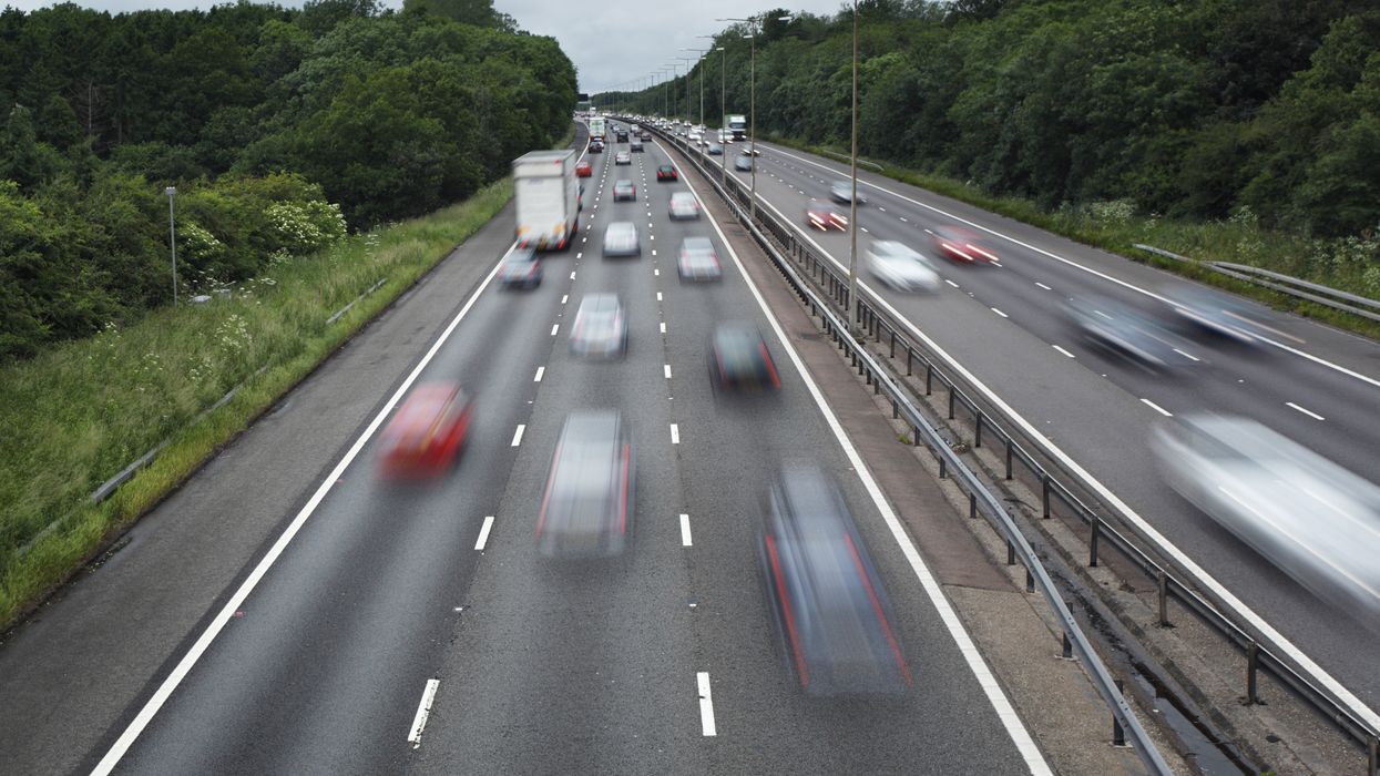 Cars driving on the motorway