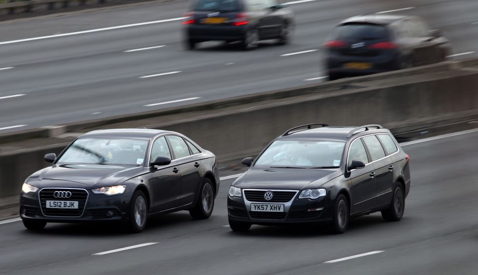 Cars driving on the road