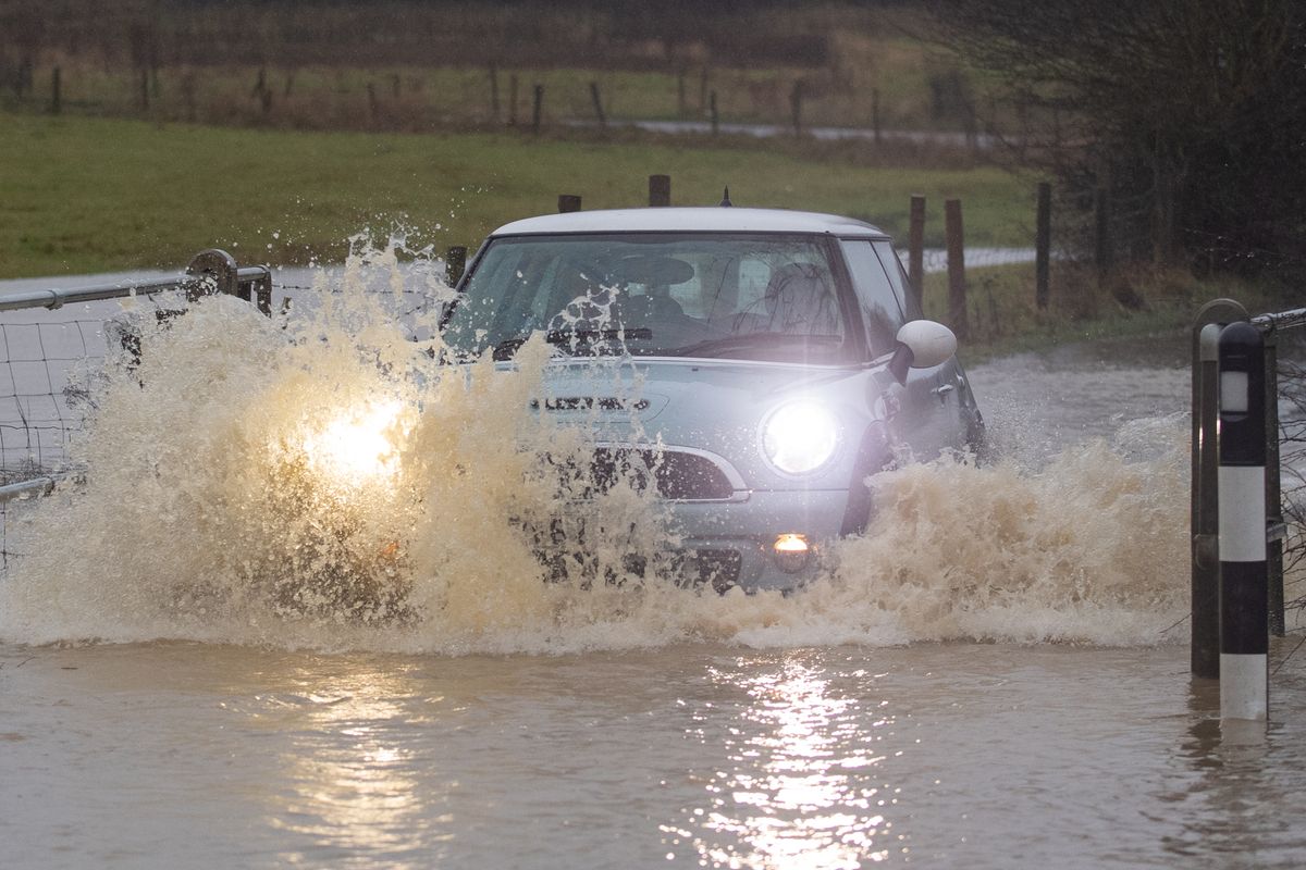 Cars in a flood 