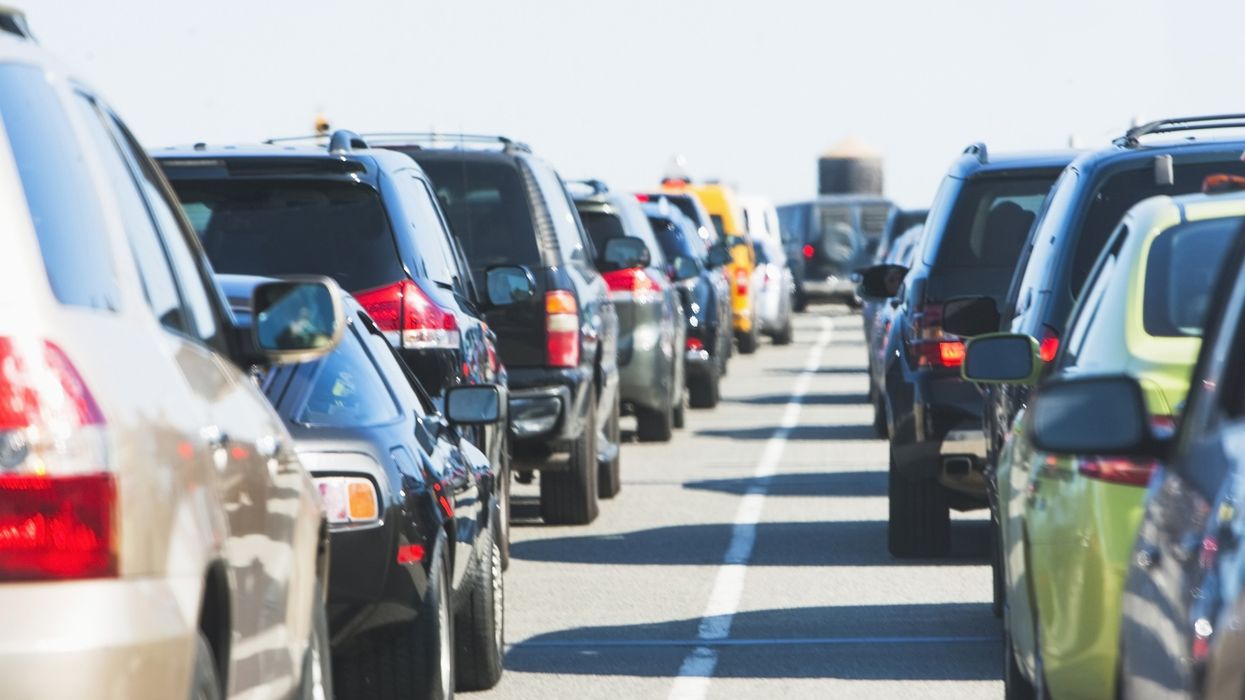 cars in traffic on motorway