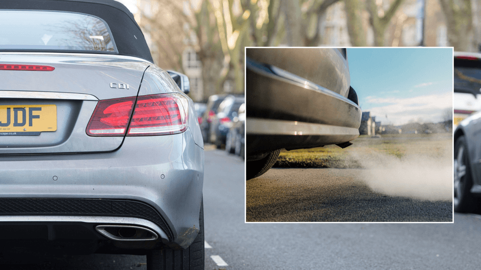 Cars parked and vehicle emissions