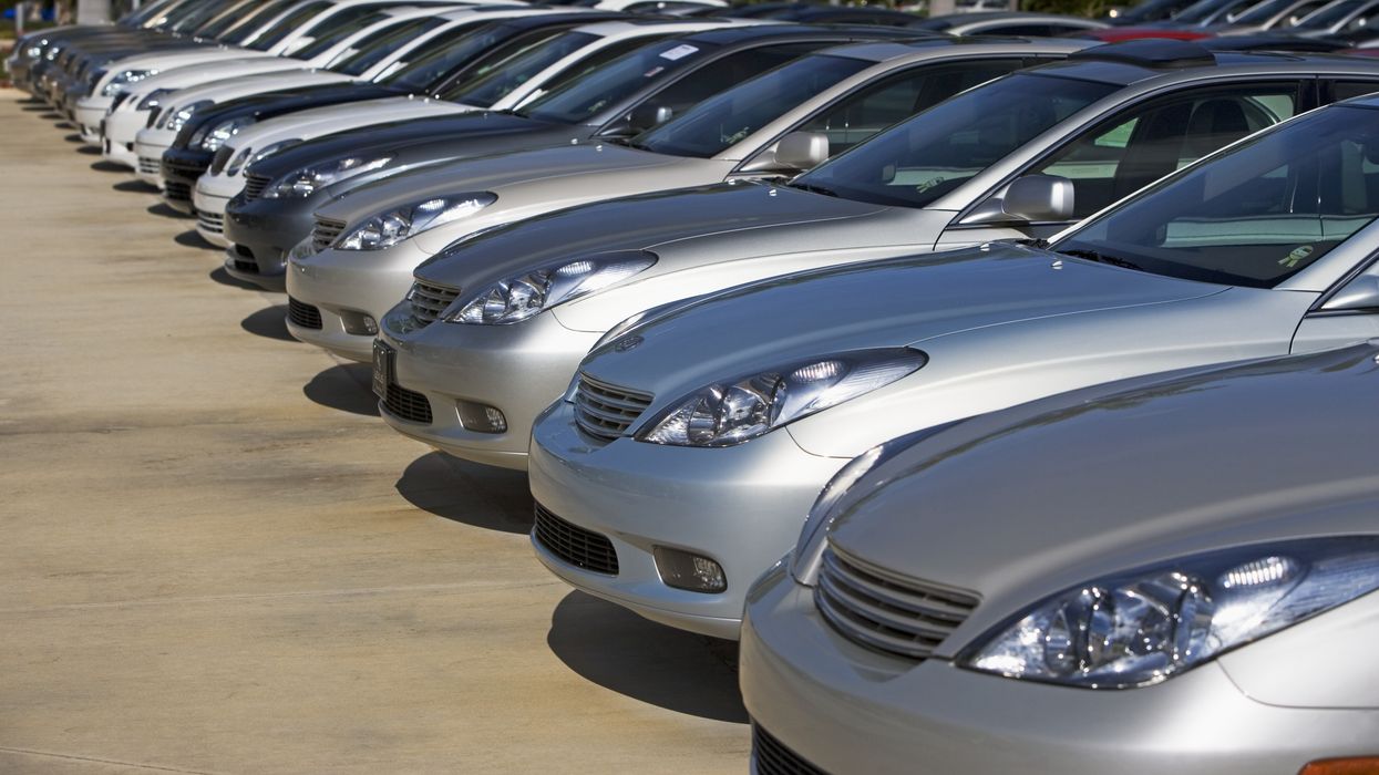 Cars parked in a row