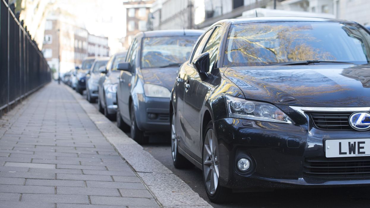 Cars parked on a residential street in London