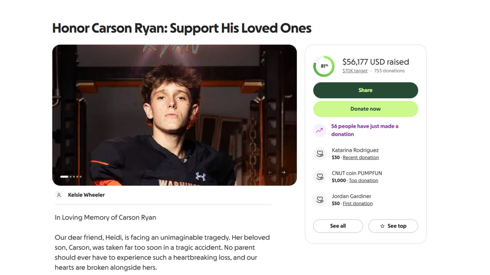 Carson Ryan Gofundme