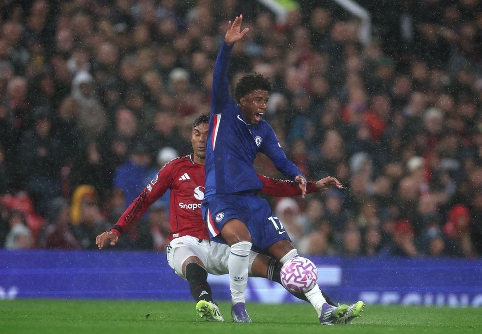 Casemiro had been penalised for hauling Andrey Santos down