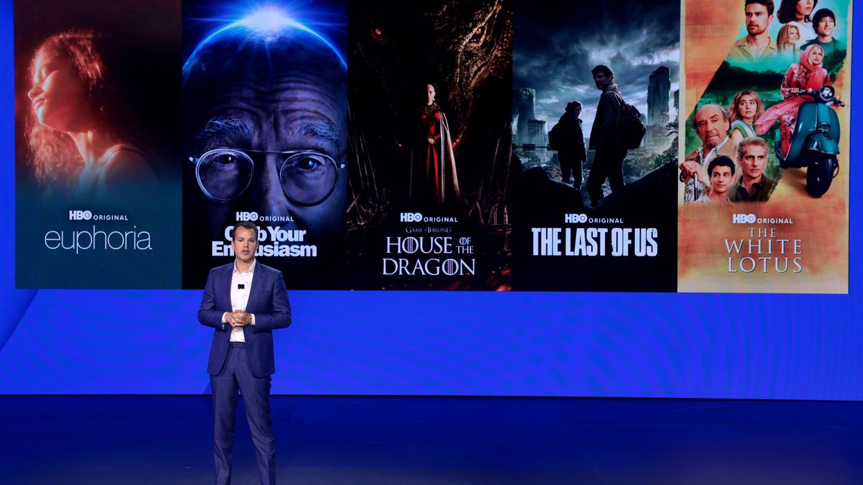 Casey Bloys of HBO stands on-stage to discuss some of the new slate coming to the streaming service