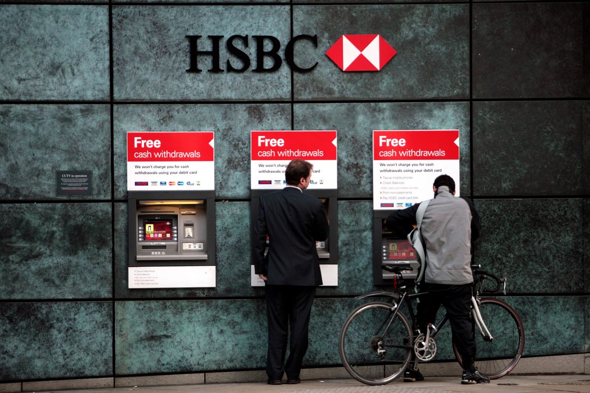 Cash machines at HSBC