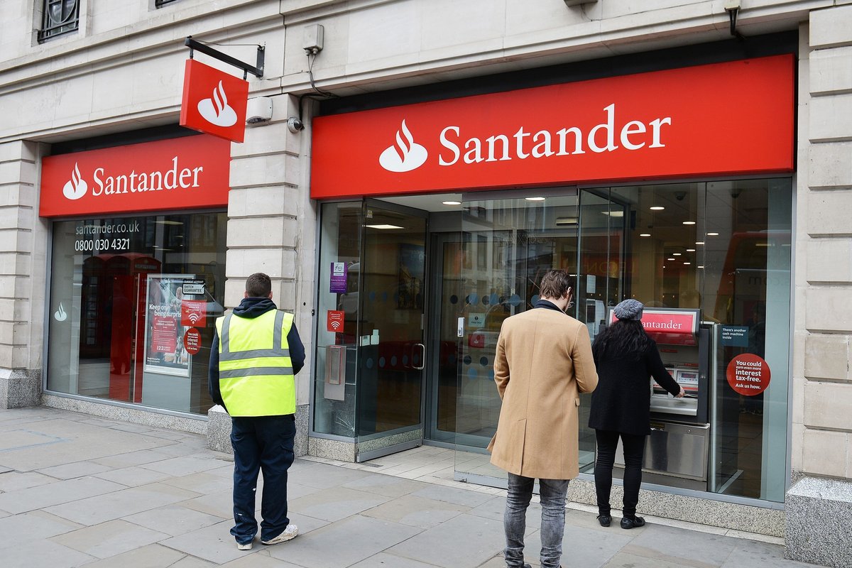 Cash machines at Santander