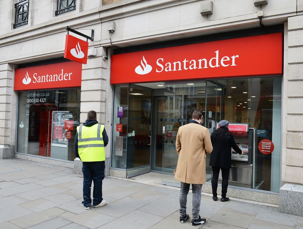 Cash machines at Santander