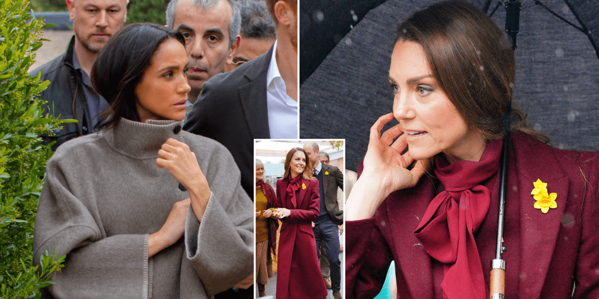 Catherine steps out in Alexander McQueen coat while Meghan Markle sports affordable Zara Catherine steps out in Alexander McQueen coat while Meghan Markle sports affordable Zara