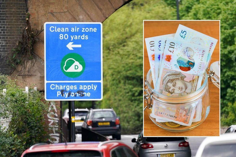 CAZ sign and a pot of money