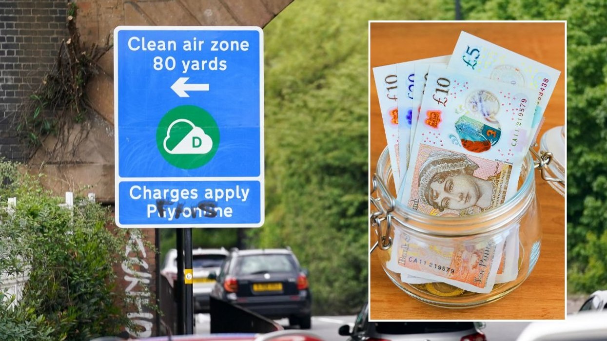 CAZ sign and parking ticket