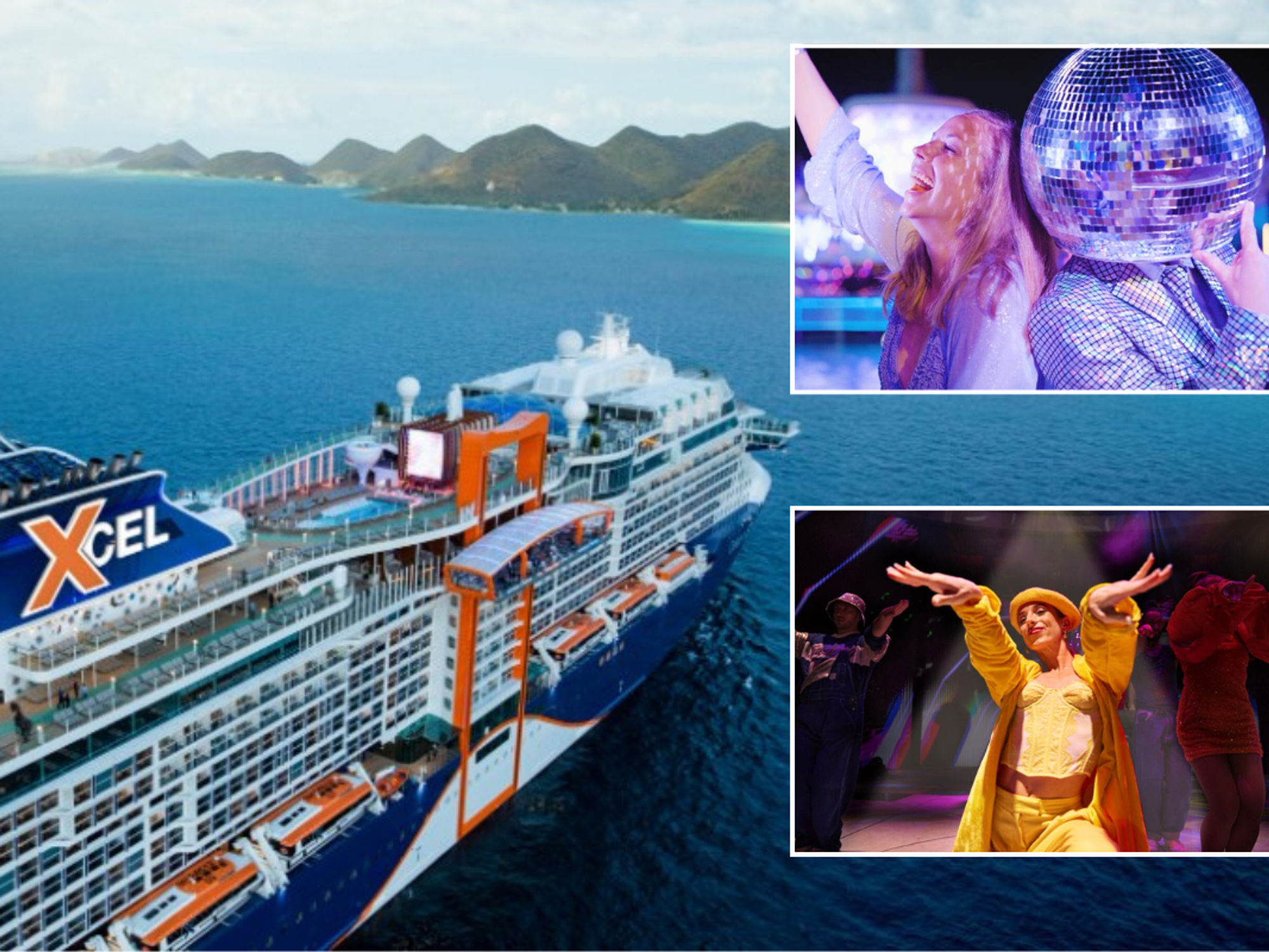 Celebrity Xcel ship / People at disco on Celebrity Xcel /Performer on Celebrity Xcel