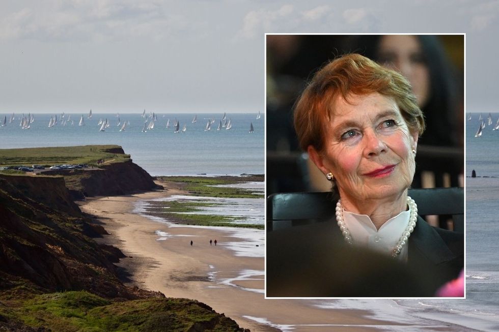 Celia Imrie headshot and Cowes Isle of Wight